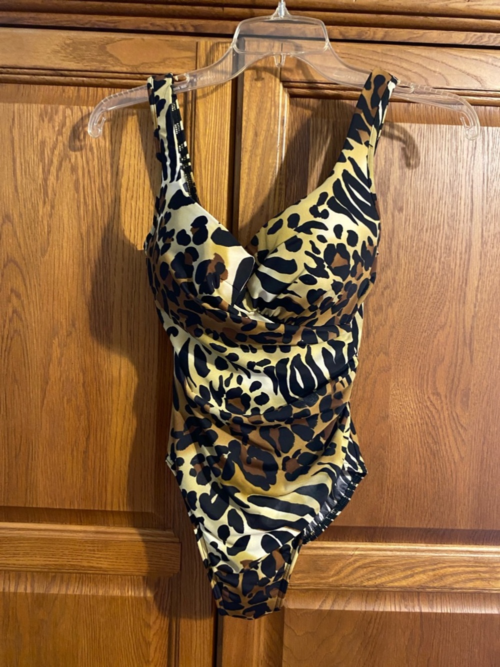 Miraclesuit Leopard-Print One-Piece Swimsuit in Black, Brown and Tan